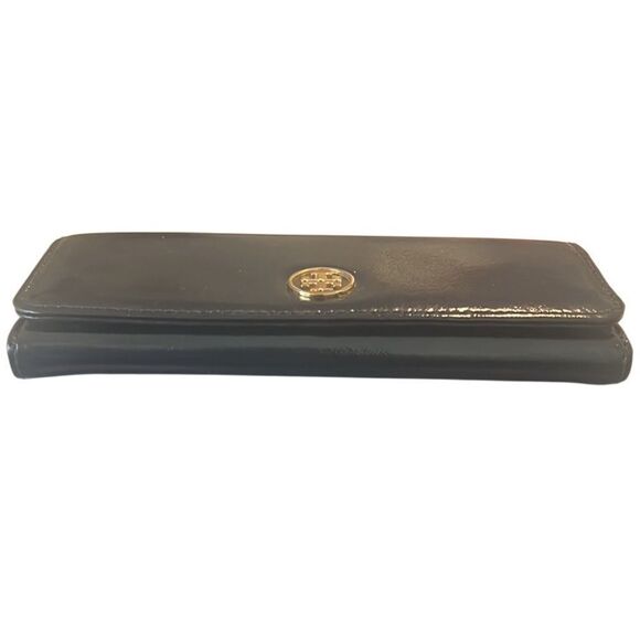 Tory Burch Black Leather Long Continental Evelope Wallet - Picture 4 of 14